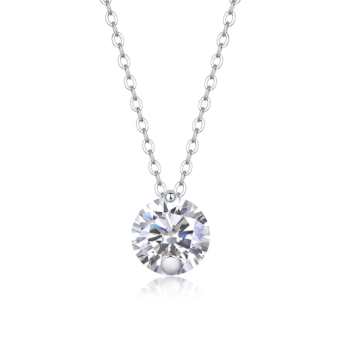 Simple Pleasure - Top-quality Moissanite Fashionable Light Luxury Jewelry Pendant Necklace S925 Silver Plated Platinum