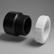 LESSO ABS Trap Adapter | 1-1/2″ Hub x Slip Joint (with Nut) | Sink Drain Connector | Schedule 40 DWV