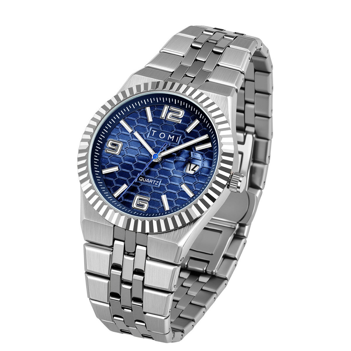 Men's Minimalist Quartz Watch – Classic Silver Dial Wristwatch