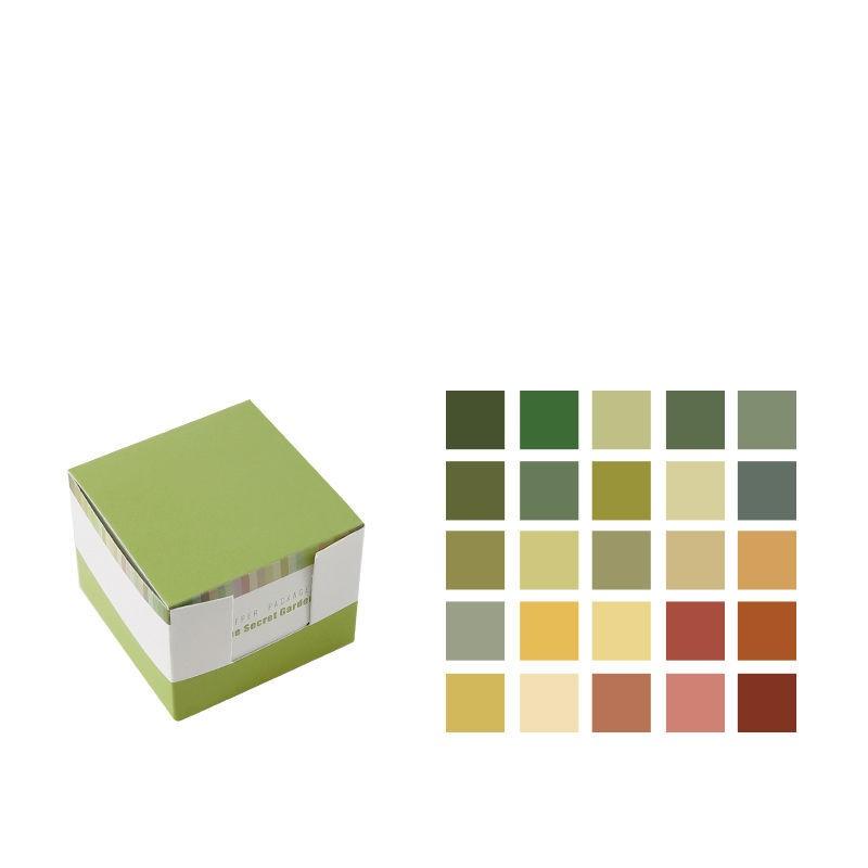 Aesthetic Sticky Notes Set – 150-Sheet Kraft Paper Memo Pads in 25 Solid Colors