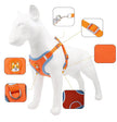 Reflective Soft Mesh Dog & Cat Harness with Leash Set – Blue, Green, Orange, Purple, Red, Grey | S–XL