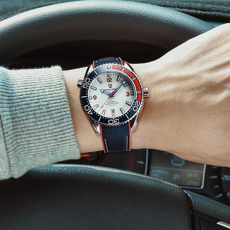 Men's Luminous Mechanical Watch Rotatable Bezel Sports Watch
