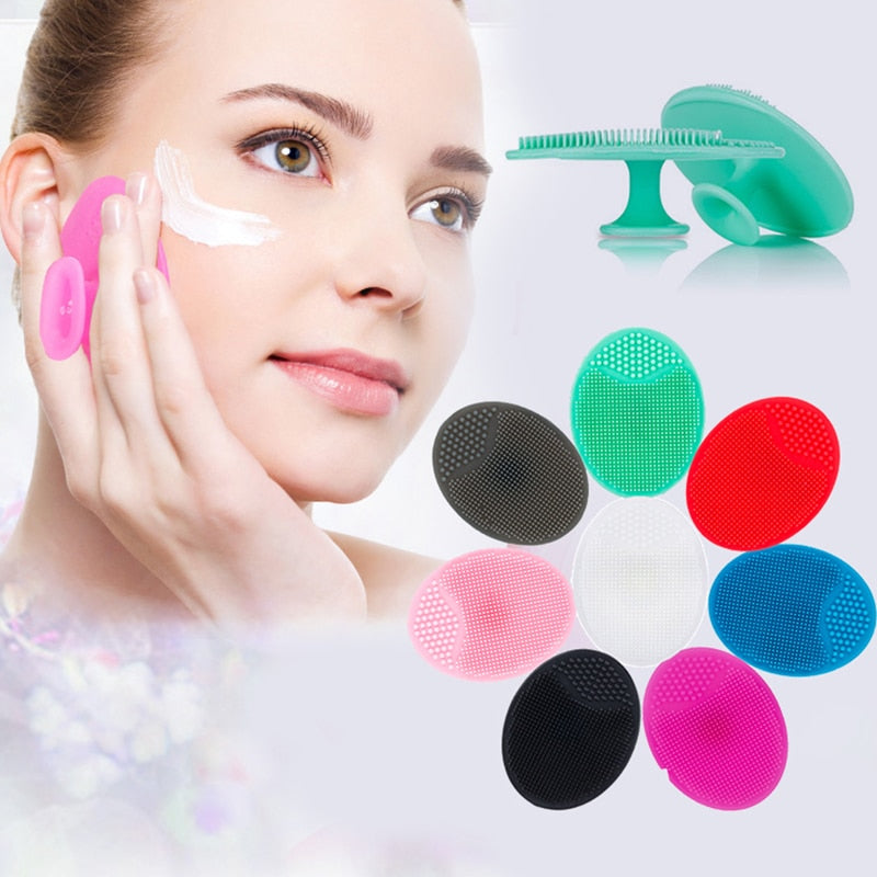 Silicone Face Scrubber Brush with Massage Nubs