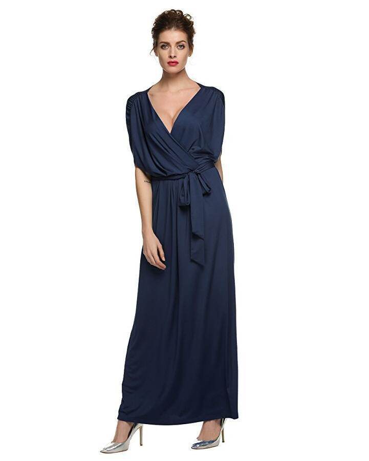 4XL Big Size Dress Elegant Women Long wrap Dresses Summer Dresses