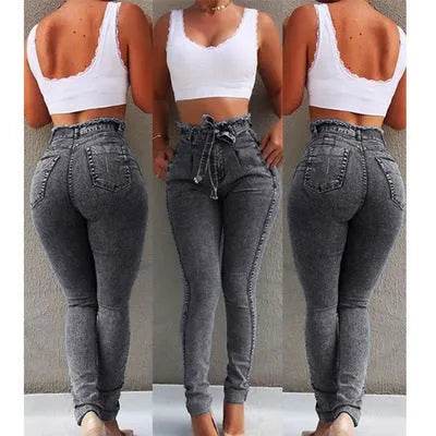 High Waist Fringed jeans Bootcut Pant for Women