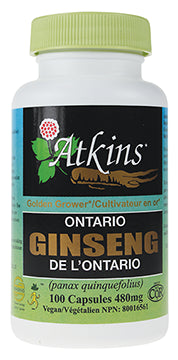 Atkins Ginseng - 100% Ontario Ginseng (100caps)