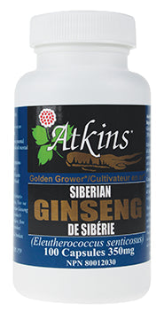 Atkins Ginseng - 100% Siberian Ginseng (100caps)