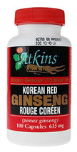 Atkins Ginseng - 100% Korean Red Ginseng (100caps)