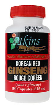 Atkins Ginseng - 100% Korean Red Ginseng (100caps)