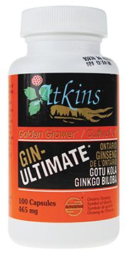 Atkins Ginseng - Ontario Ginseng - Gin-Ultimate (100caps)