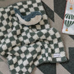 Baby's Breath & Forest Green Check Print Lovey