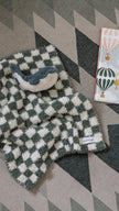 Baby's Breath & Forest Green Check Print Lovey