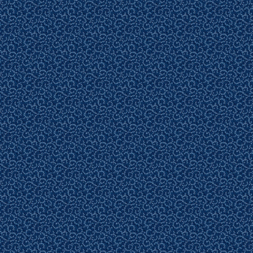 Wilmington Prints' Essential Basics - Navy Crescent Swirl