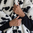 Tap Shoe & Baby's Breath Cow Print Extended Throw