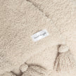 Blushing Beige Solid Double Layer with Tassels Print Extended Throw