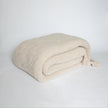 Blushing Beige Solid Double Layer with Tassels Print Extended Throw