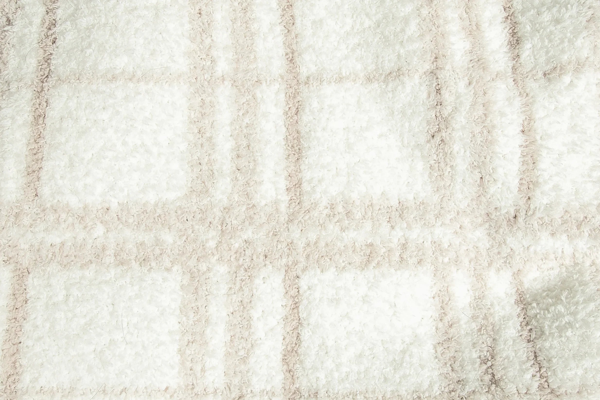 Blushing Beige & White Plaid Print Extended Throw