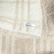 Blushing Beige & White Plaid Print Extended Throw