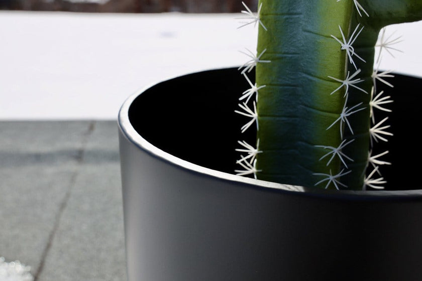 Ceza - Brass Modern Plant Stand With Black Planter