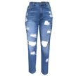 Ripped Slim Fit Baggy Jeans Pant For Women