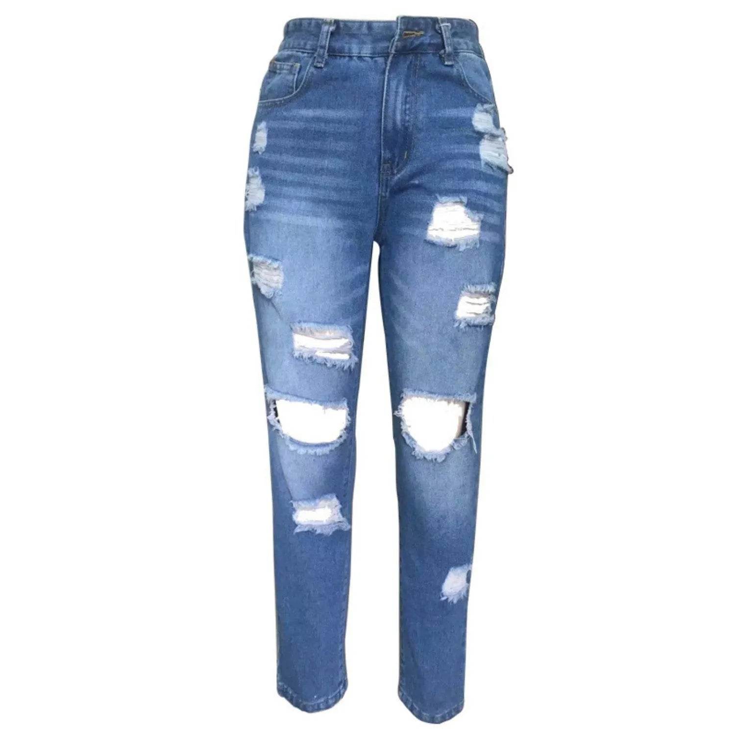 Ripped Slim Fit Baggy Jeans Pant For Women