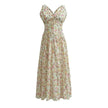 Women's Summer French Seaside Vacation Waist-tight Temperament Midi Skater Dress