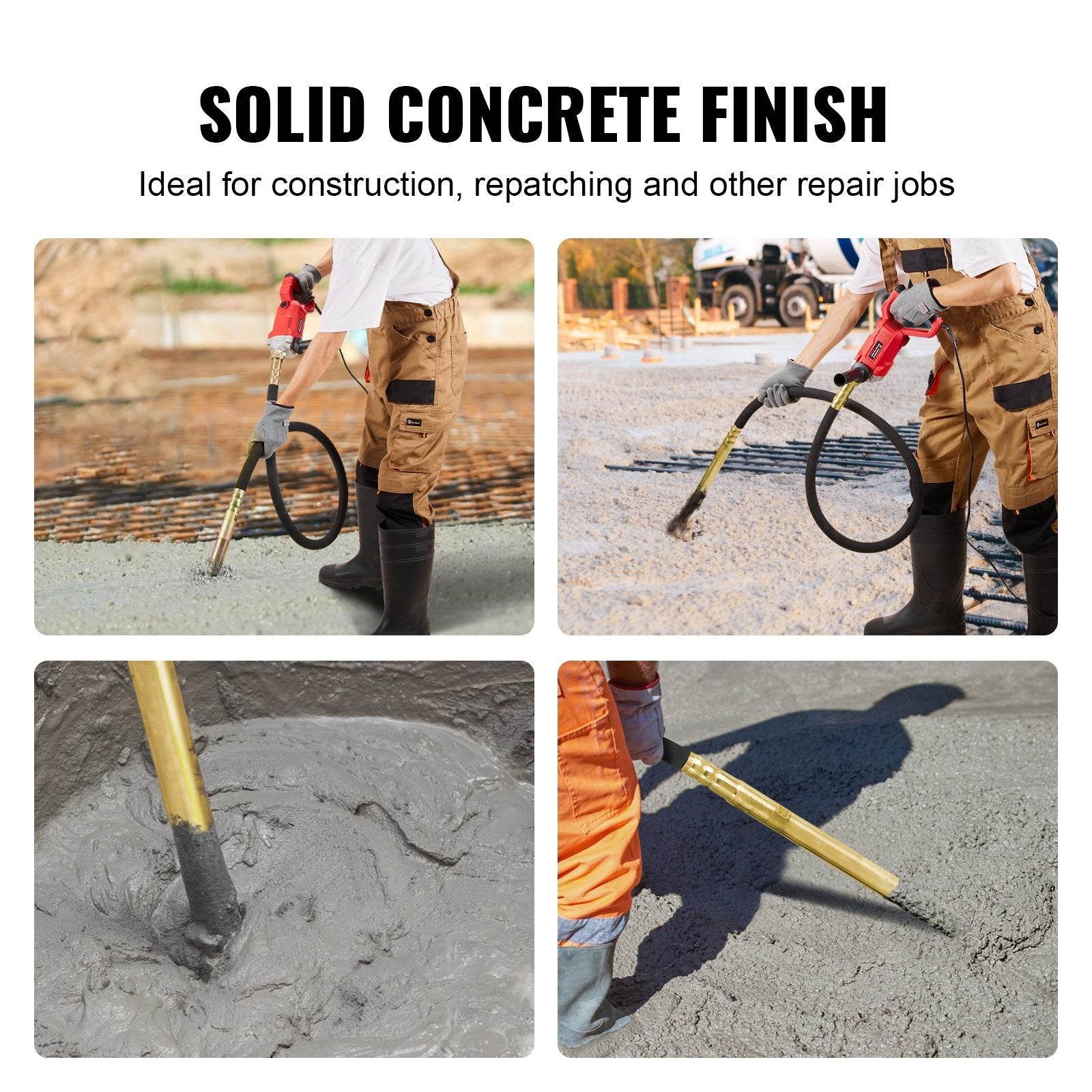 Handheld Concrete Vibrator, 800W Electric Vibrator 13000 VPM
