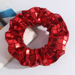 Women Knitted  Red Velvet Hair Scrunchies Hair Accesories