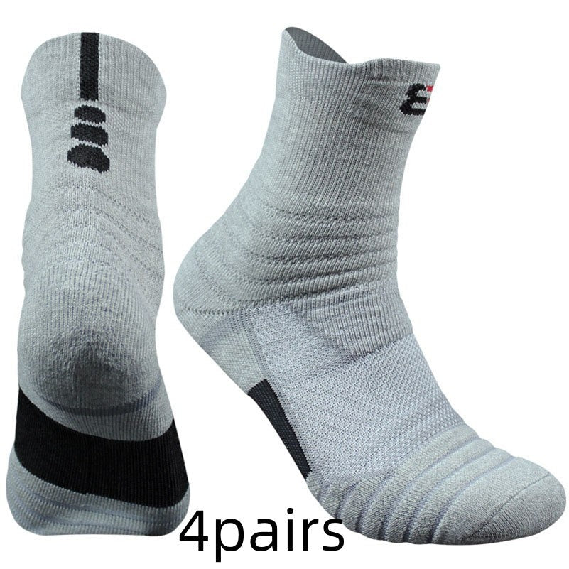 Cotton Blend Ankle Socks – Black, White & Gray | Short & Middle Tube