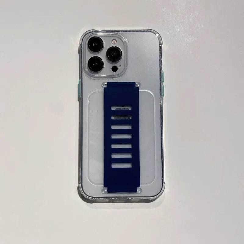 Transparent Case Wrist Strap Bracket Non-slip Phone Case