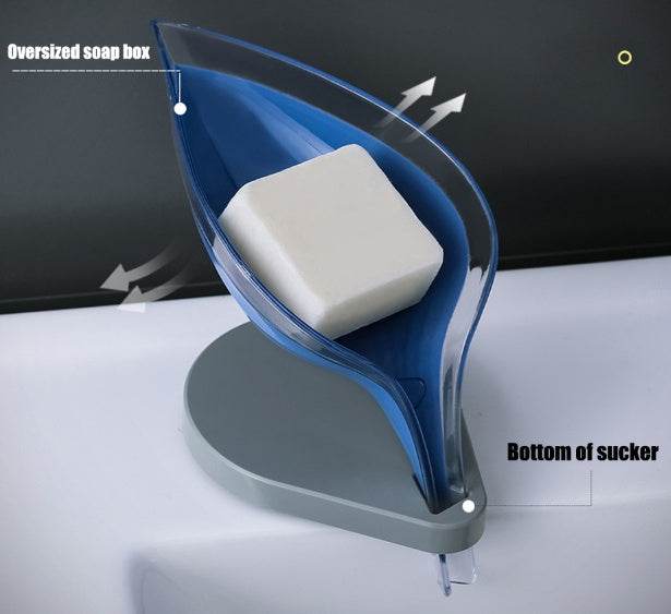 Soap Holder Sink Sponge Drain Box Creative Suction Cup Soap Dish
