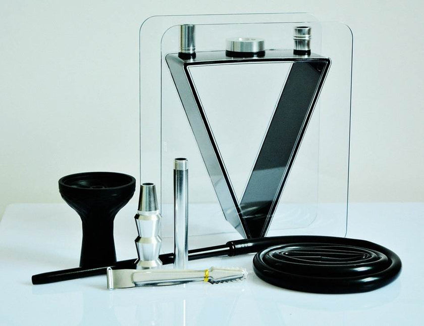 Acrylic triangle pot hookah set