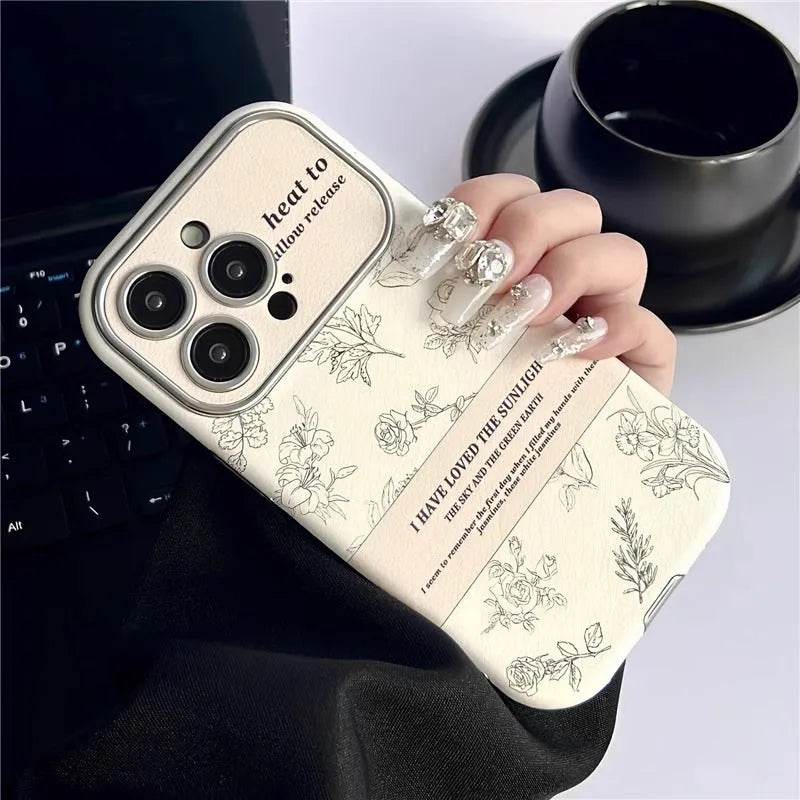 Women Feminine Floral Printed Silicone iphone case