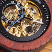Wooden Mechanical Watch for Men – Skeleton Automatic Wristwatch (30M Waterproof)