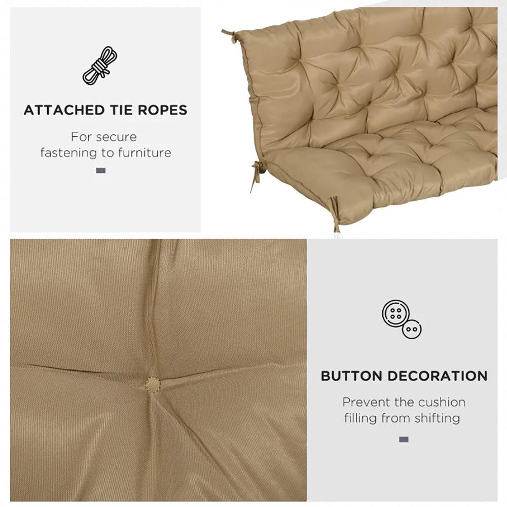 59'' X 38'' Tufted Bench Cushion For Outdoor Furniture, 3-Seater Replacement For Swing Chair, Patio Sofa Couch, TIKTOK Prohibits Sales