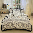 Thick Hepburn Black Lace Brushed Washed Cotton Duvet Insert Warm