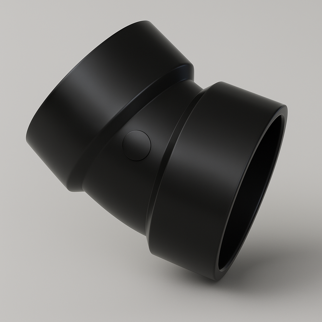 LESSO ABS 22.5° Elbow – Hub x Hub DWV Fitting | 1 1/2