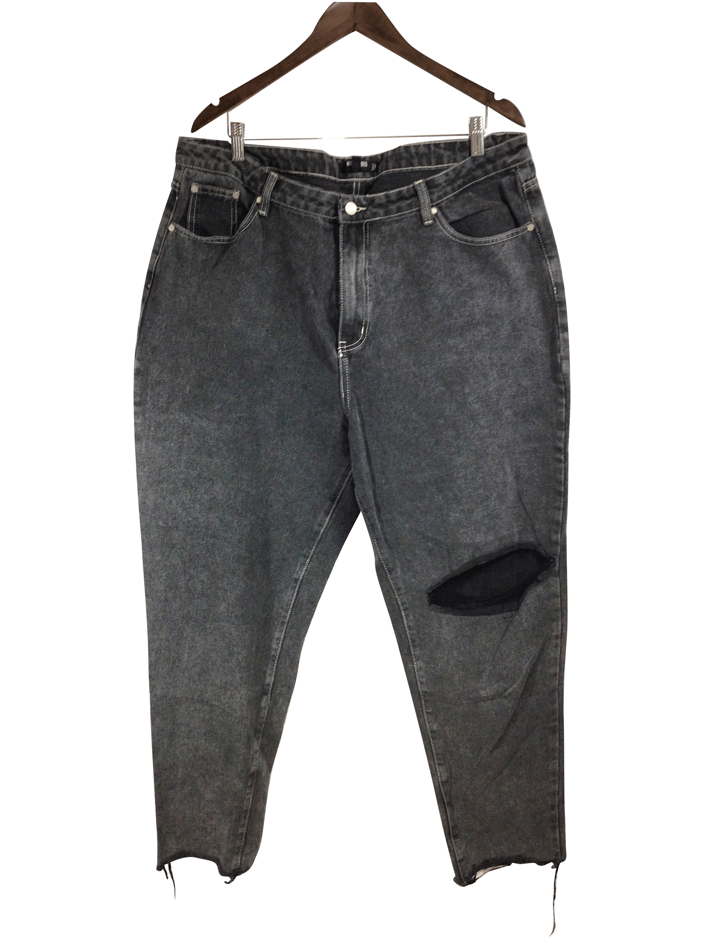 MISSGUIDED Women Straight-Legged Jeans Regular fit in Black - 18