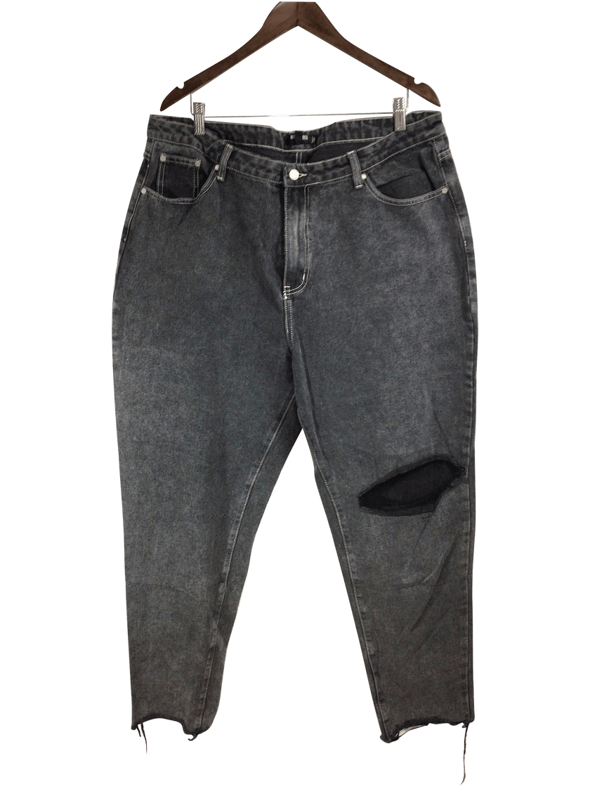 MISSGUIDED Women Straight-Legged Jeans Regular fit in Black - 18