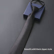 Mens Business Formal Zipper Tie With Blue Stripes