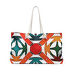 Geometric Tile Pattern Weekender Bag | Colorful Retro Mosaic | Large Tote Bag| Mom carry on bag | Working mom bag |tote bag