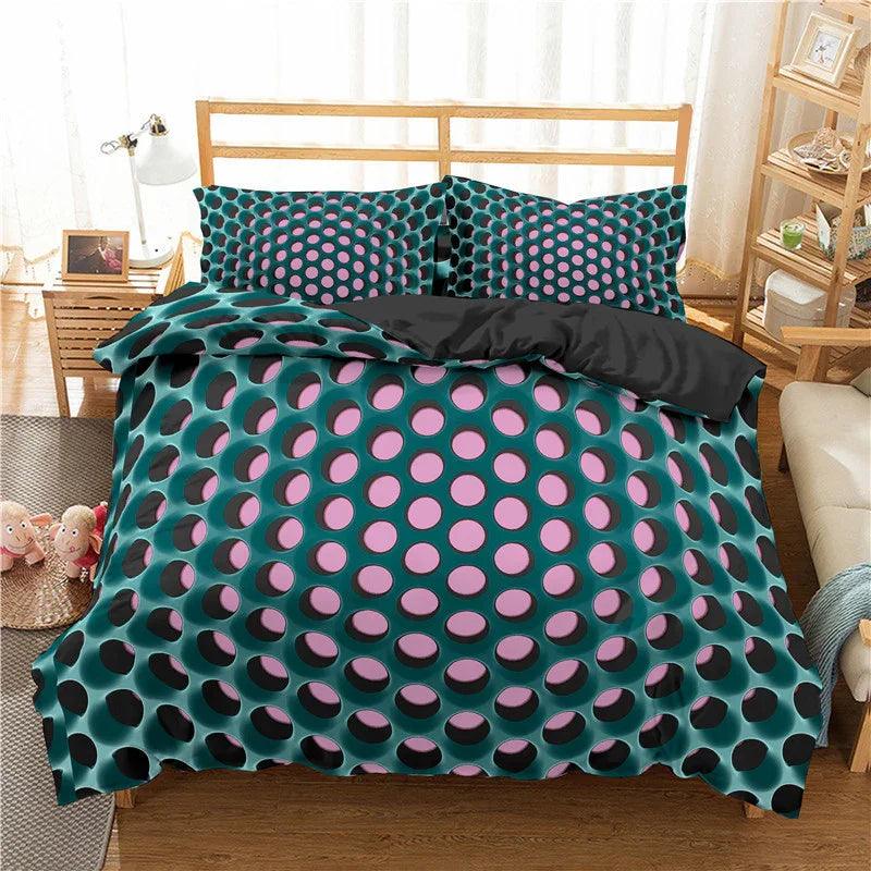Digital Print Three-piece Bedding Duvet Cover Set