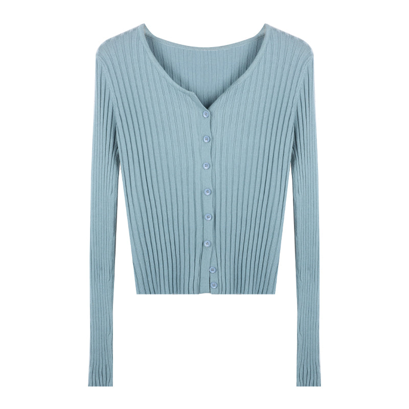 Women's Slim Knit Cardigan Sweater Coat – 6 Colors One Size Canada USA