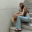 Retro Bootcut Jeans Women's Thin Section High Waist Slim Fit