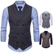 Men's Slim Fit Business Waistcoat – Double Breasted Suit Vest