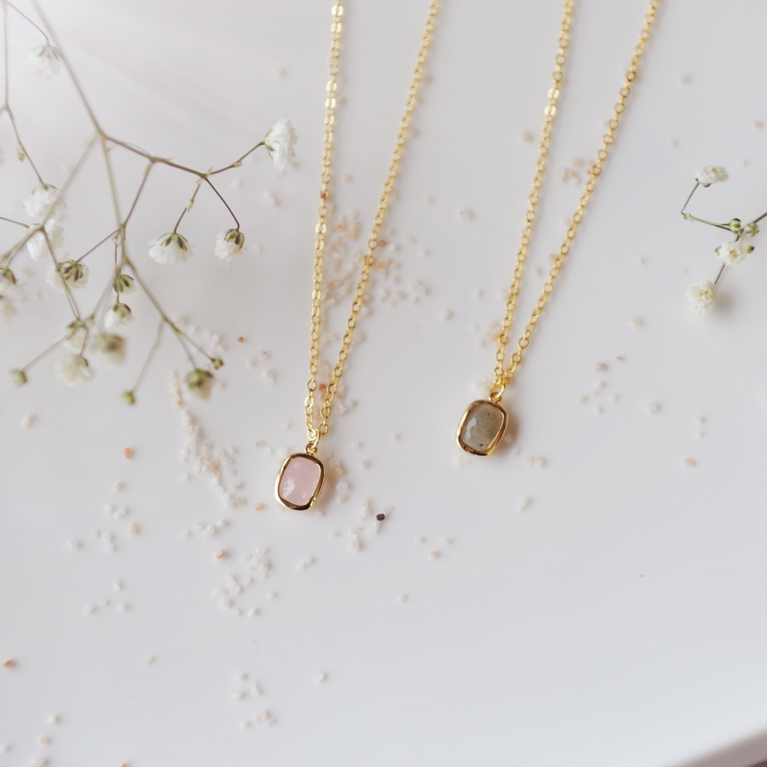 Faceted Gemstone Necklace