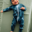 Bamboo Baby Zipper Footed Onesie | Outer Space
