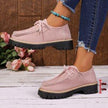 Lace-up British-style Loafers For Women