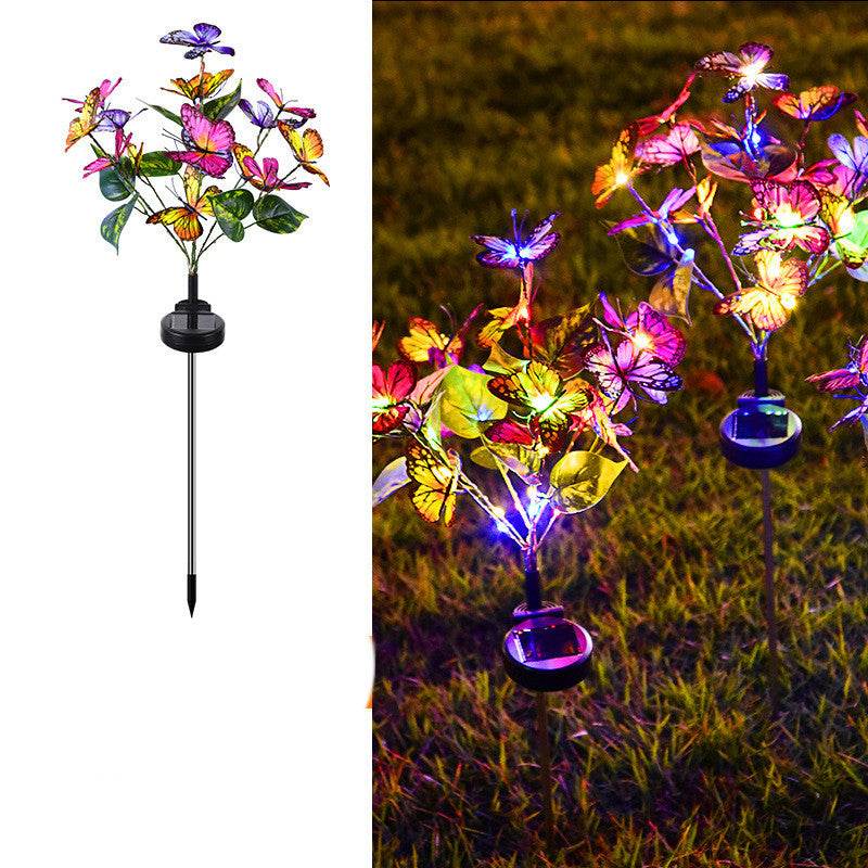 Solar Butterfly Courtyard Light Led Landscape Pathway Lighting