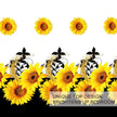 3 Pieces Black And White Background Sunflower Duvet Cover Set Yellow Flower Polyester Bedding Set For Adults Bedroom Decor Twin Full Queen King Size